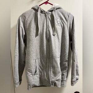 Grey Mickey Sherpa fleece zip up hoodie